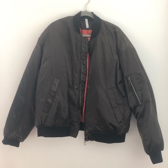 Zara Jackets & Coats Zara Oversized Shiny Puffer Bomber Jacket
